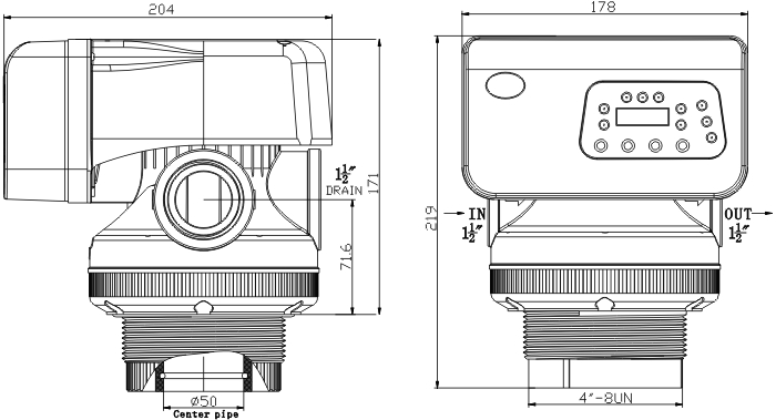 GL10-2 Water dimensions